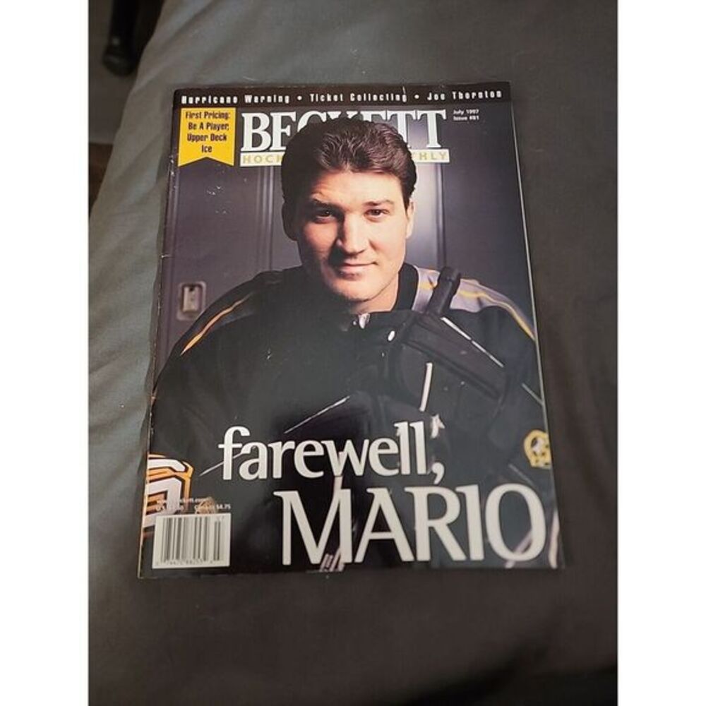 VTG Beckett Hockey Monthly Magazine July 1997 Mario‎ Lemieux Retirement Cover